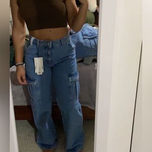 zara wide leg cargo